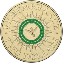 $2 Green Dove Commemorative Coin - Circulated The Coin Shed
