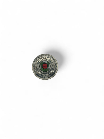 2018 New Zealand Armistice Day Red Poppy 50 Cent Coin – WWI Remembrance Uncirculated