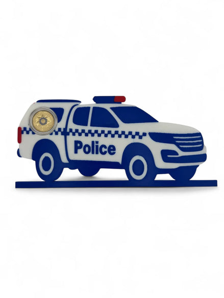 Police $2 Card Coin Display – 3D Printed with Capsule & Stand The Coin Shed