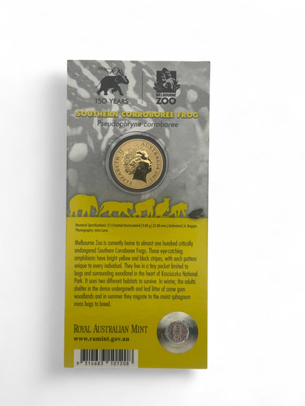 2012 “Zoo Animals” Southern Corroboree Frog $1 Al-Bronze UNC Coin The Coin Shed